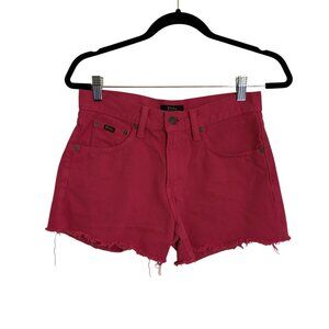 Polo Ralph Lauren Women 25 Pink Denim High Rise The Crosby Relaxed Cutoff Short